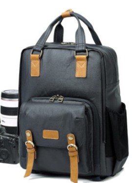 Canvas Outdoor Camera Backpack, Waterproof Vintage Bag