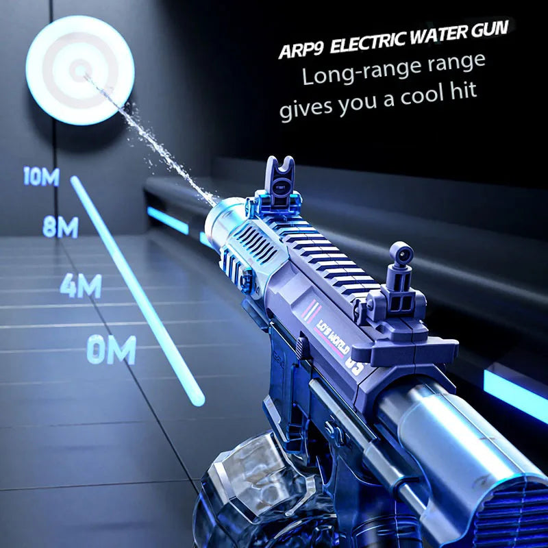 Summer Toys ARP9 Light spray flame Electric Water Gun Continuously High-pressure High-speed Powerful Outdoor Beach Water Gun Toy