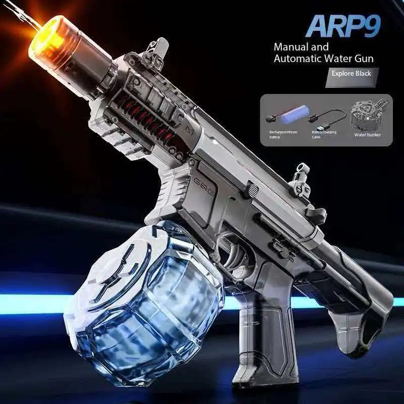 Summer Toys ARP9 Light spray flame Electric Water Gun Continuously High-pressure High-speed Powerful Outdoor Beach Water Gun Toy