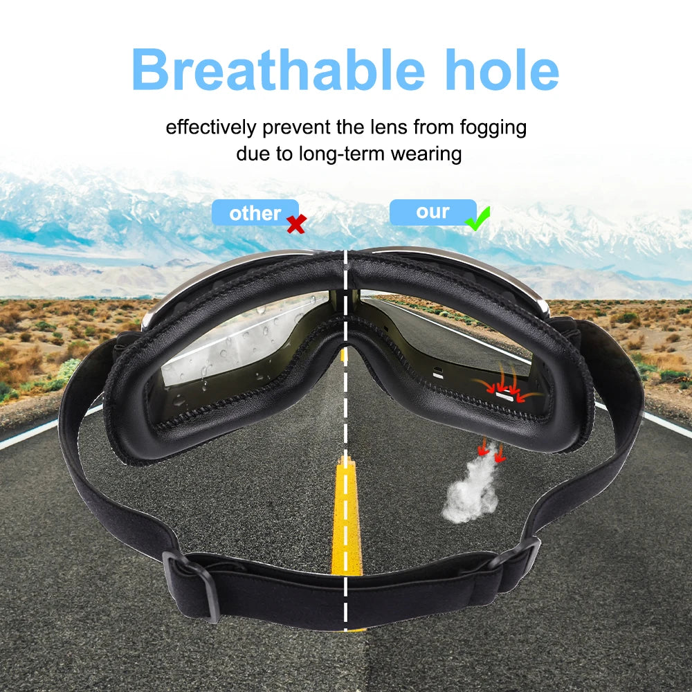 Retro Helmet Goggles For Motorcycle Universal Motocross Glasses With Breathable Hole Sunglasses Accessories Motorcycle Glasses
