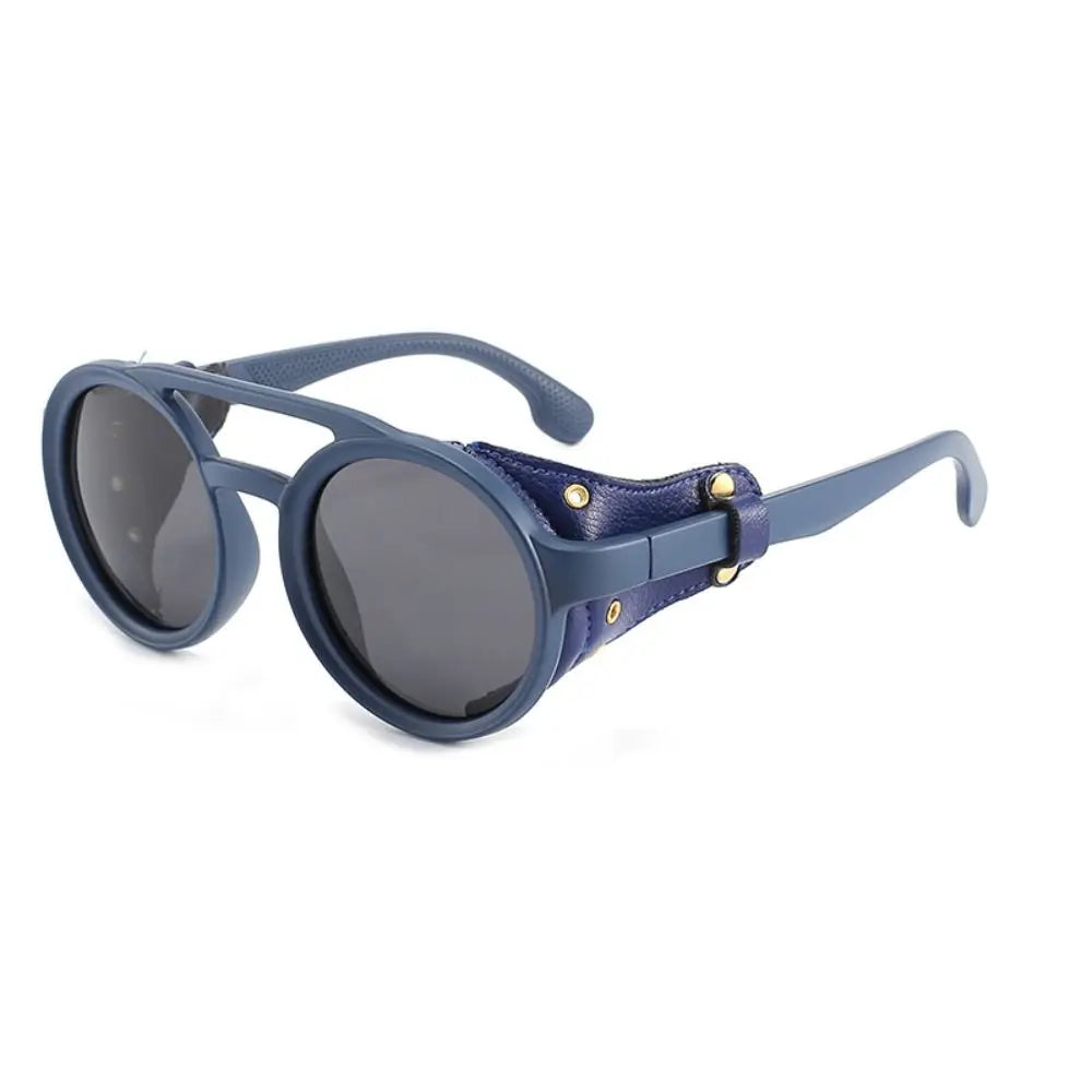 Fashion Sun-Protective Round Sunglasses Punk Outdoor Eyewear Driving Glasses Black Shades Riding Goggles