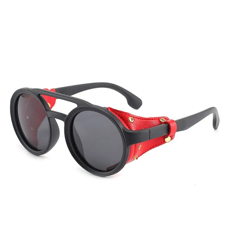 Fashion Sun-Protective Round Sunglasses Punk Outdoor Eyewear Driving Glasses Black Shades Riding Goggles