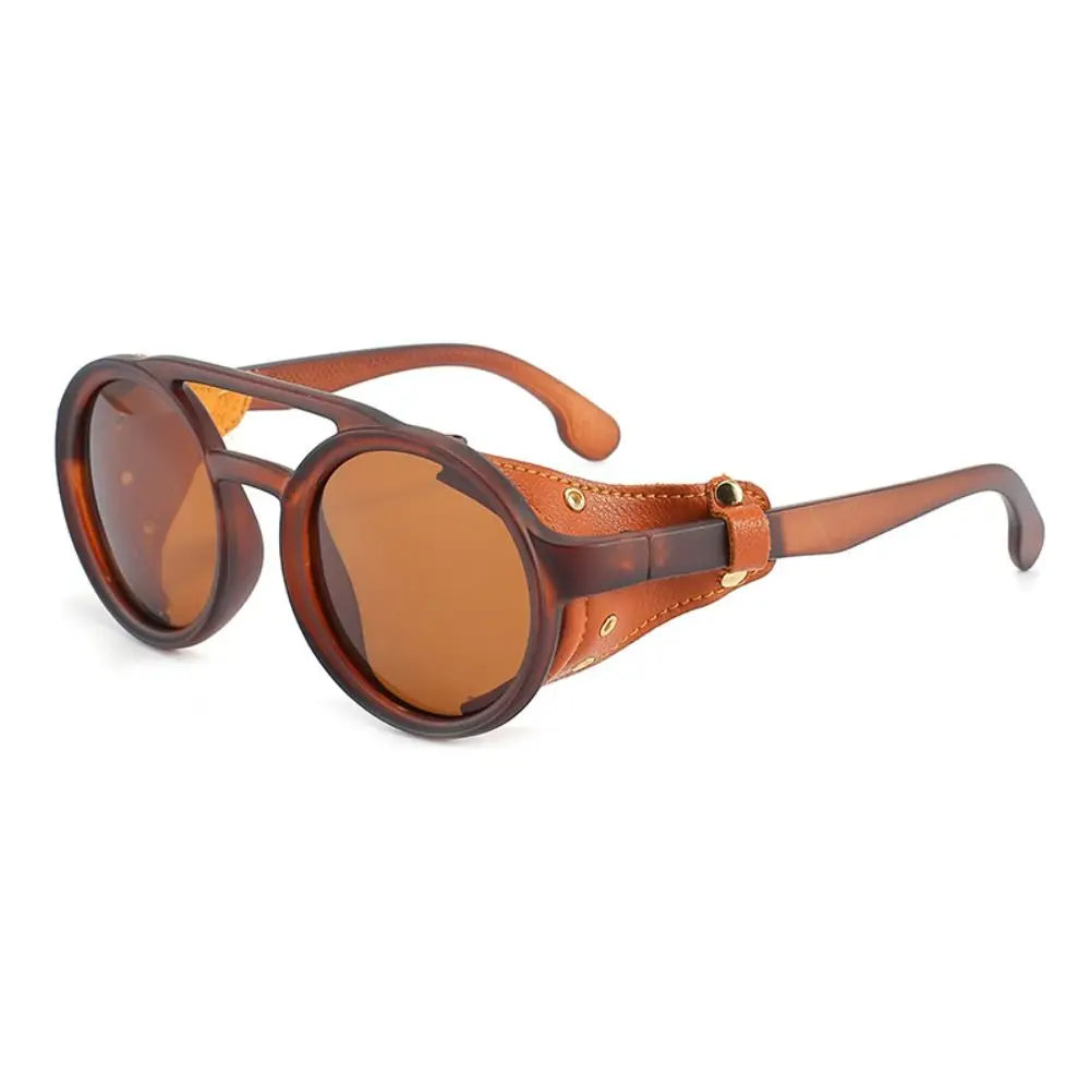 Fashion Sun-Protective Round Sunglasses Punk Outdoor Eyewear Driving Glasses Black Shades Riding Goggles