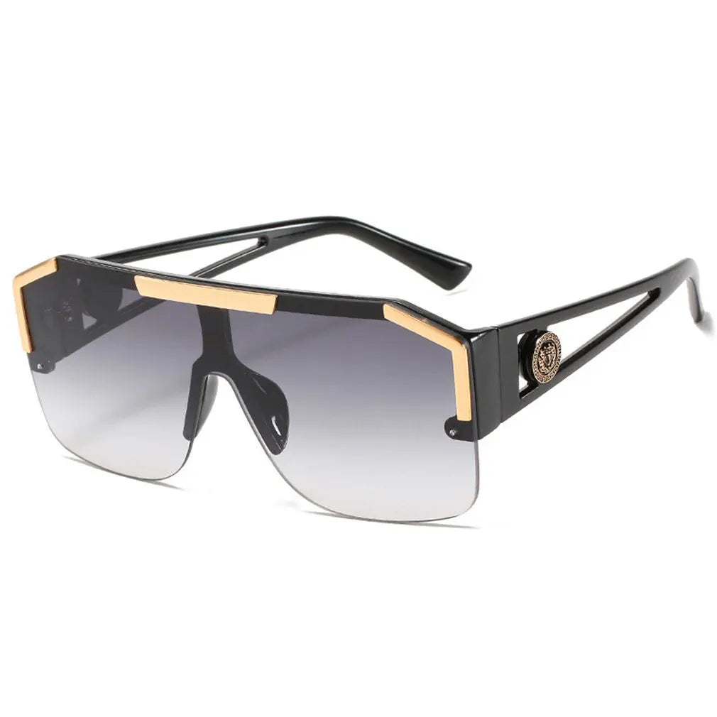 Luxury Big Square Sunglasses Women Brand Designer Retro Blue Sun Glasses for Female Oversized Black Shades UV400