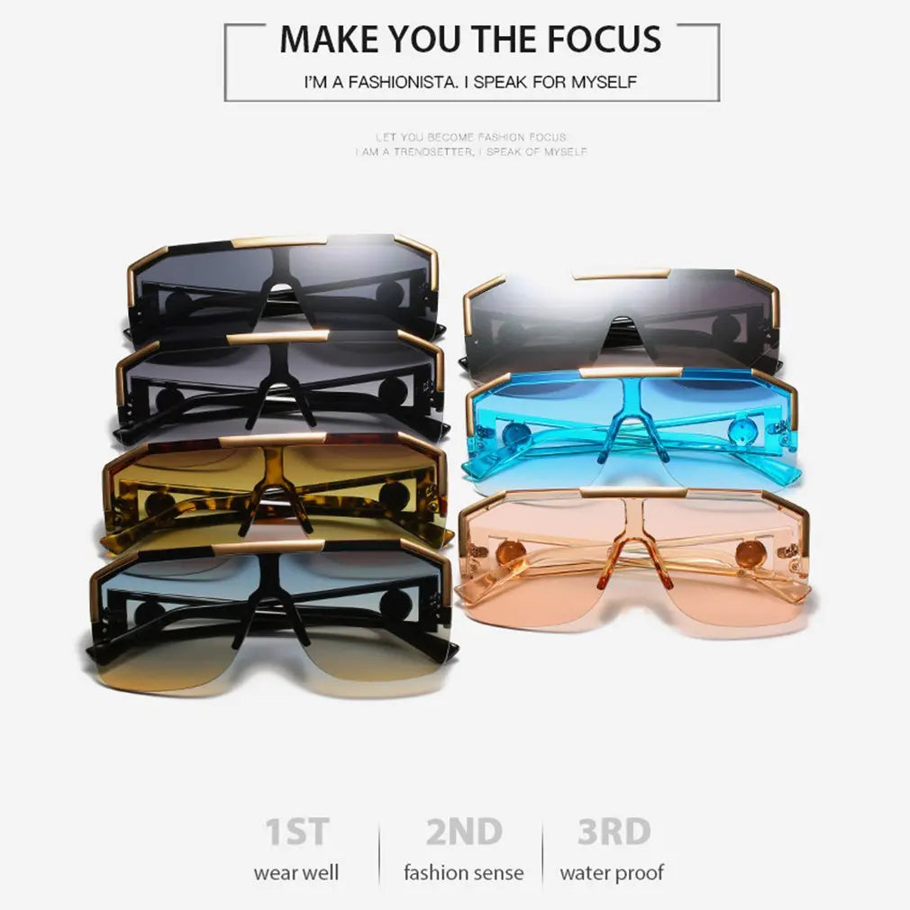 Luxury Big Square Sunglasses Women Brand Designer Retro Blue Sun Glasses for Female Oversized Black Shades UV400