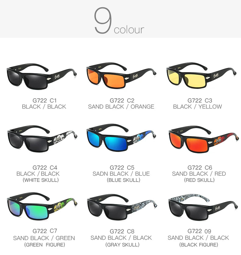 GCOTX 2025 New Fashion Polarized Sunglasses UV400 Protection Men Women Retro Classic Driving Outdoor 9 Colors Model 722