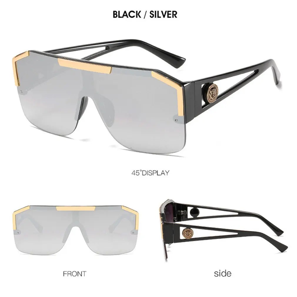 Luxury Big Square Sunglasses Women Brand Designer Retro Blue Sun Glasses for Female Oversized Black Shades UV400