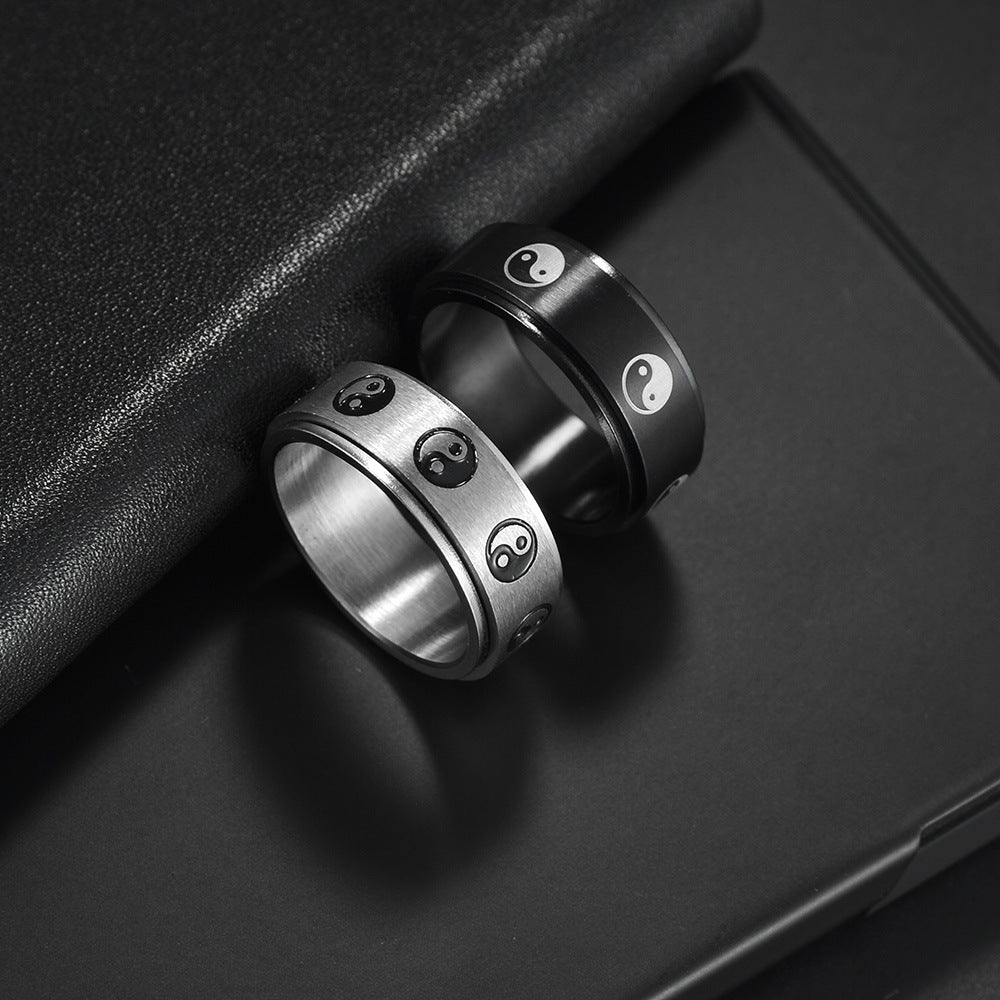 Elegant Stainless Spinner Ring