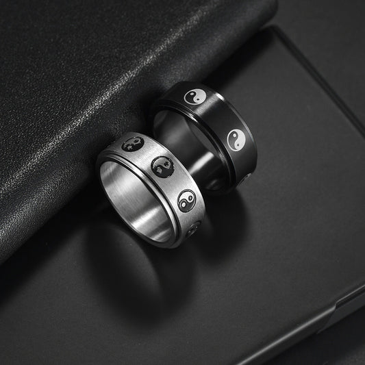 Elegant Stainless Spinner Ring